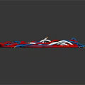 Messy Tangled Red Blue White Electrical Wires Pile on Dark Surface