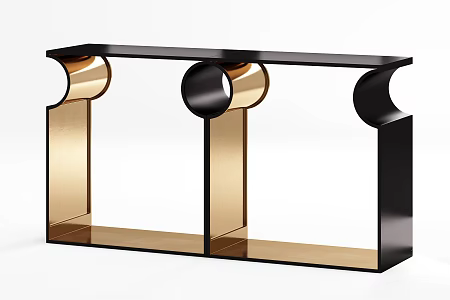 Modern Entrance Decorative Desk End View Strip Case 3d model