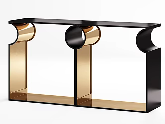 Modern Entrance Decorative Desk End View Strip Case 3d model