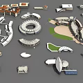 Architectural Models Collection Featuring Various Building Structures And Designs