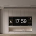 Modern Minimalist TV Wall Design With Built-in TV Open Shelves And LED Lighting