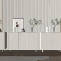 Modern Sideboard Cream Sideboard 3d model