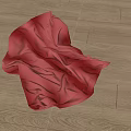 Luxurious Red Velvet Fabric With Smooth Sheen And Elegant Textured Wrinkles