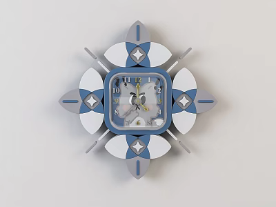 Modern clock cartoon children wall clock 3d model