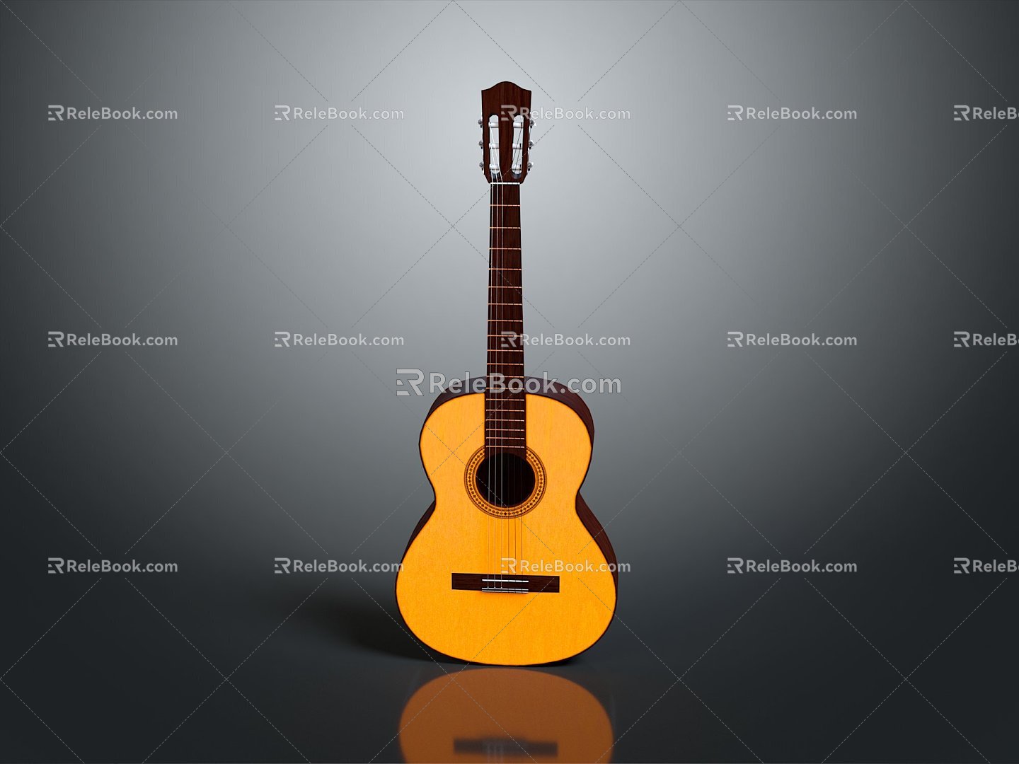 Guitar Classical Guitar Instruments Stringed Musical Instruments Western Musical Instruments Western Music Equipment Western Equipment 3d model