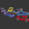 Various Colored Toy Cars Displayed Together In Group With Different Shades