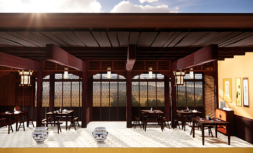 Chinese Teahouse 3d model