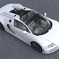 White Luxury Sports Car With Sleek Design Black Roof And Alloy Wheels