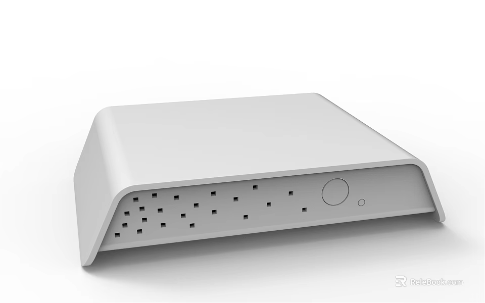 White Modern TV with Multiple Ports and Control Button Design 3d model 