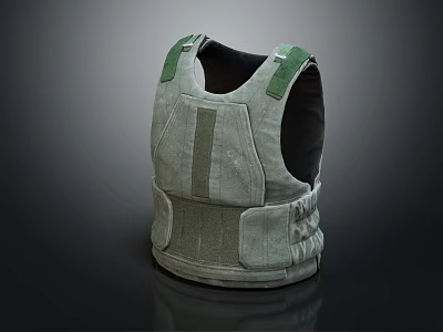 Green Tactical Vest Military Style Nylon Outdoor Protective Clothing With Multiple Pockets And Adjustable Straps 3d model