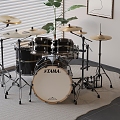 modern drum set musical instrument entertainment equipment 3d model