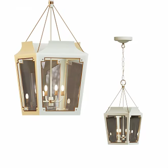 Modern Metal Vintage Chandelier 3d model