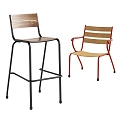 Bar Chair Leisure Chair Combination Simple Fashion Elegant Metal Foot Solid Wood 3d model