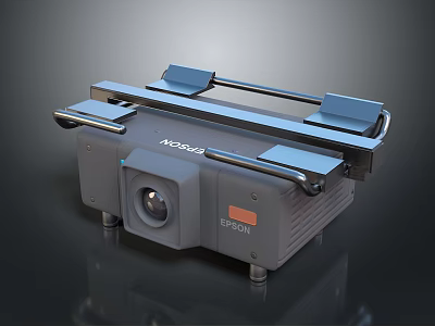 Advanced Projection Monitoring Device With Camera Lens And Sturdy Metal Brackets 3d model
