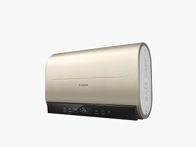 Leader Modern Electric Water Heater With Golden Black Design And Digital 3d model
