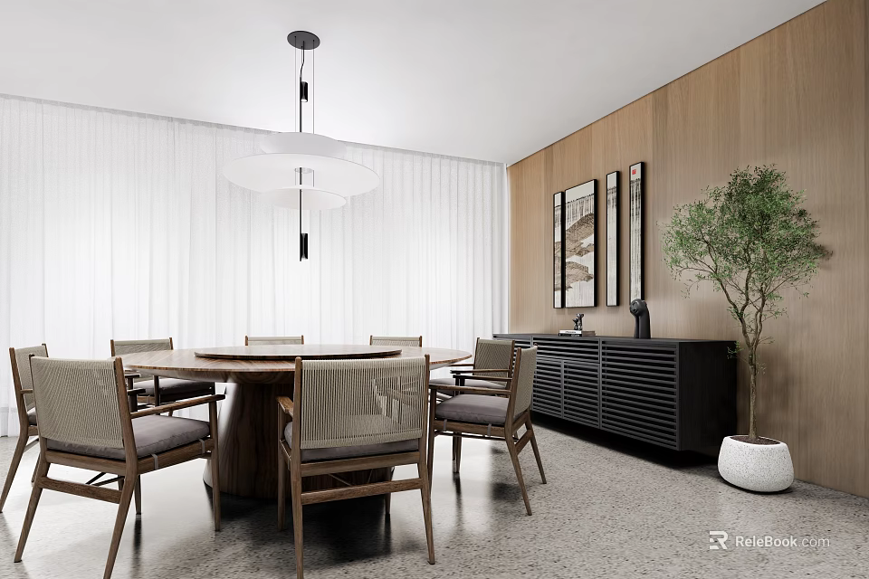 Elegant Private Box Interior With Comfortable Seating And Decorative Artworks 3d model