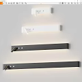Modern Minimalist Wall Lights With White And Black Long Strip Design For Home Interior Decor