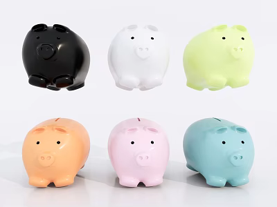Modern piggy bank piggy bank 3d model