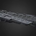 Futuristic Sci Fi Spaceship With Detailed Armored Hull And Multiple Windows