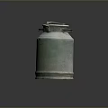 Vintage Green Metal Milk Can With Rustic Design And Handle For Storage