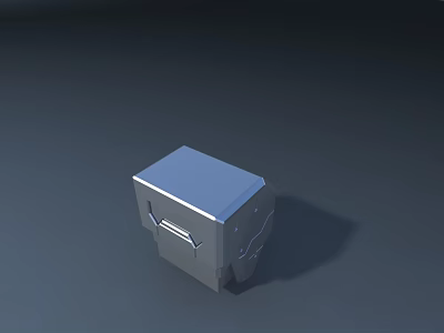 Modern Cube Shaped Display Shelf With Sturdy Gray Metal For Storage 3d model
