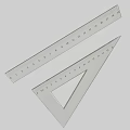 Practical Ruler And Triangle Ruler With Accurate Scale Marks For Measurements