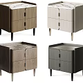 Modern Bedside Tables With Marble Tops Wood Cabinets And Metal Legs In Multiple Colors