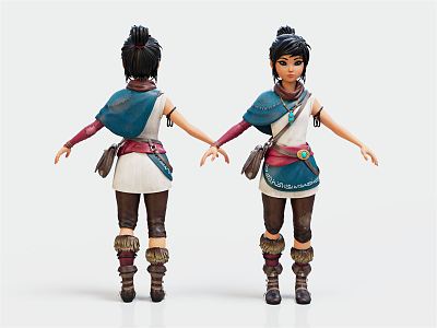 Cartoon Girl Cartoon Characters 3d model