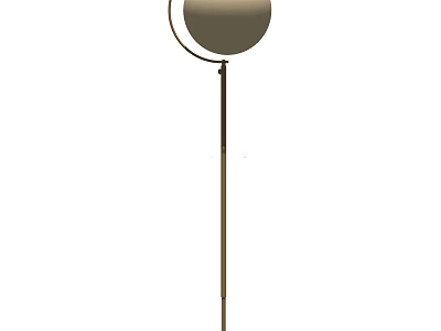 Modern Minimalist Floor Lamp with Round Shade and Metal Stand for Indoor Lighting 3d model
