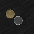 Elegant Wooden Flooring With Gold And Transparent Decorative Spheres In Modern Interior Design