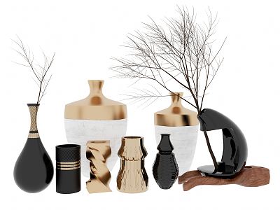 Modern vase ornaments model