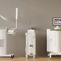 Three White Mobile Medical Devices With Digital Screens And Control Panels