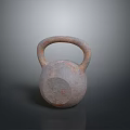 Rusty Cast Iron Kettlebell Fitness Equipment For Strength Training In Gym Studio