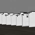Minimalist White Chinese Architectural Components Featuring Black Tiles Eaves Gray Walls and Wooden Floor