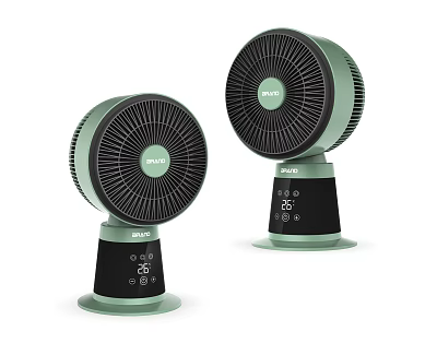 Two Green And Black Air Cooler Fans With NIVE Digital Control Panel Design 3d model