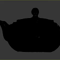 Traditional Metallic Teapot With Textured Surface Round Knob Lid And Curved Spout