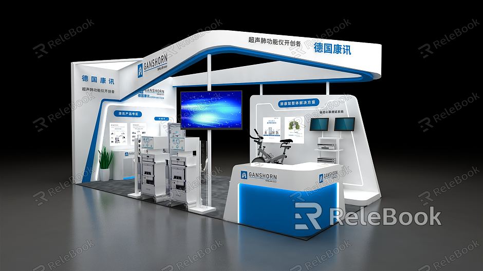 Modern Exhibition Medical Equipment Booth Exhibition Hall Exhibition Temporary Exhibition Expo model