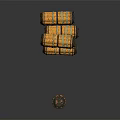 Woven Storage Boxes In Orange Brown Color With Straps For Home Organization Use
