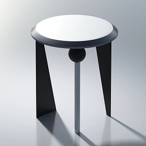 Modern single chair stool furniture solid wood furniture 3d model