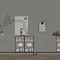Modern Sideboard Decorative Cabinet 3d model
