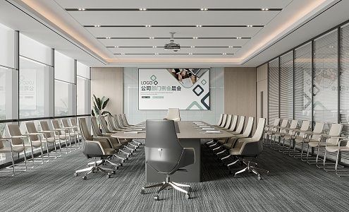 Modern Conference Room 3d model