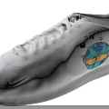 Nike White Casual Shoes With Earth Graphic And Holding Hands Design