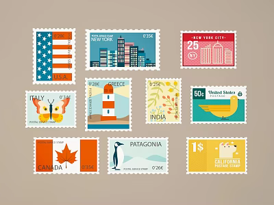 Modern Stamp Letterhead Stamp Sticker 3d model Modern Stamp Letterhead Stamp Sticker 3d model