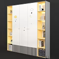 Modern Wardrobe Rack Lamp Book Rabbit Box 3d model
