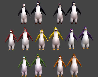 Modern Cartoon Character Penguin Man 3d model Modern Cartoon Character Penguin Man 3d model