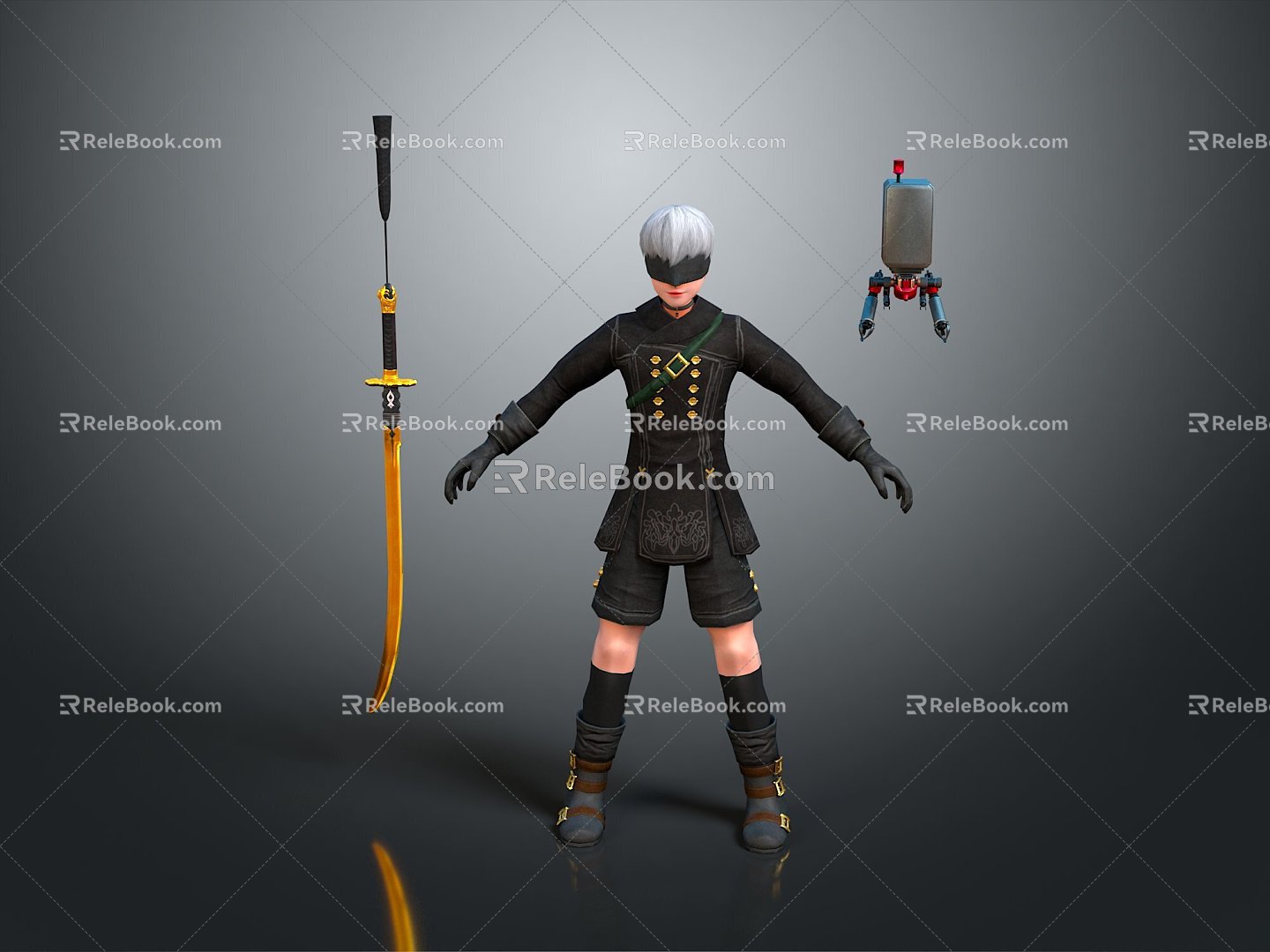 Cosplay Costume COSPLAY Costume Online Game Warrior Animation Costume Animation Costume 3d model