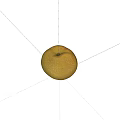 Single Fresh Ripe Yellow Pear With White Specks On Light Background