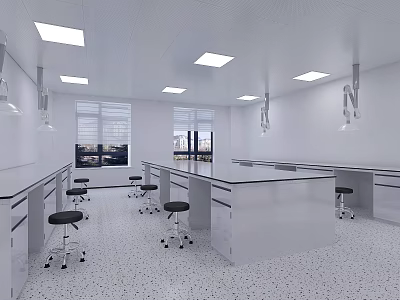 Modern Laboratory Laboratory Thermal Analysis Room and Sample Processing Room 3d model