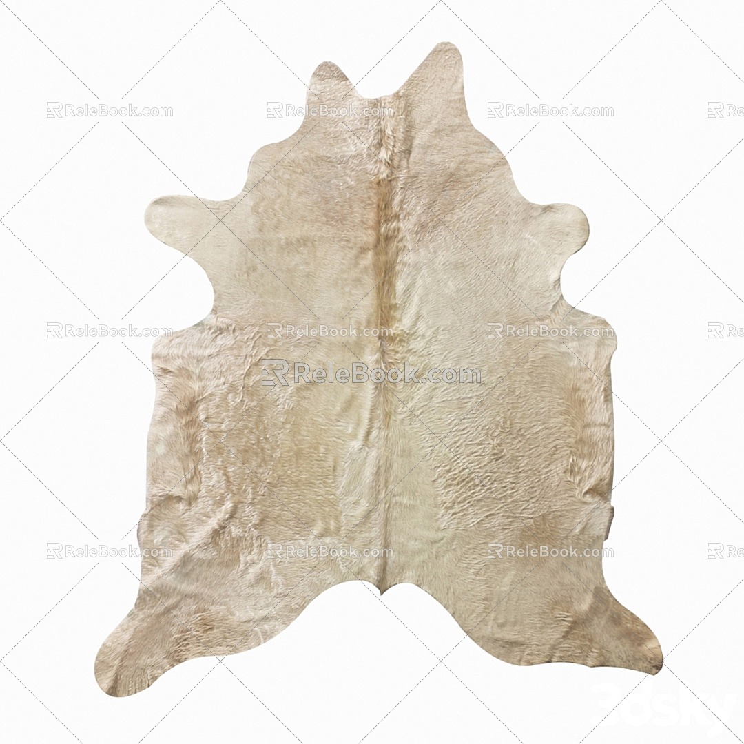 Sonora Cow Fur Carpet 3d model