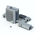 Modern Multi Storey Office Building With Connected Wings And Glass Facade
